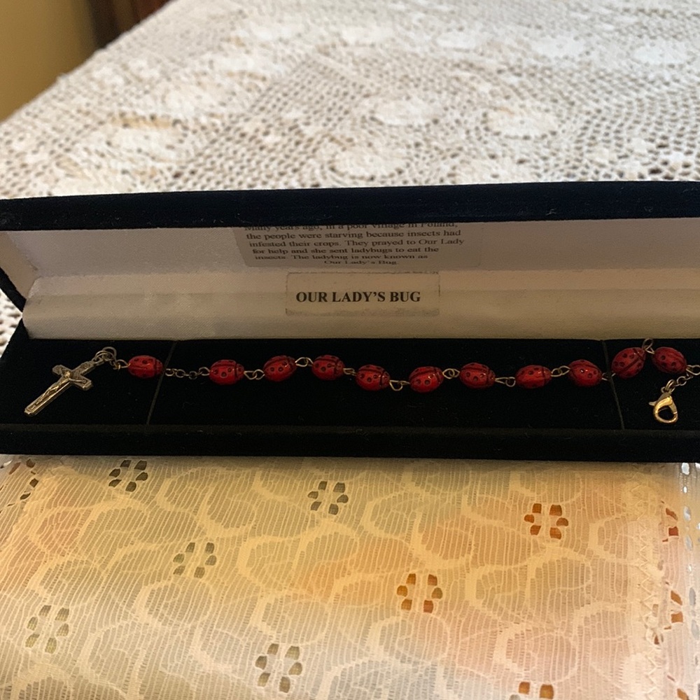 Ladybug 🐞 Bracelet w/Cross